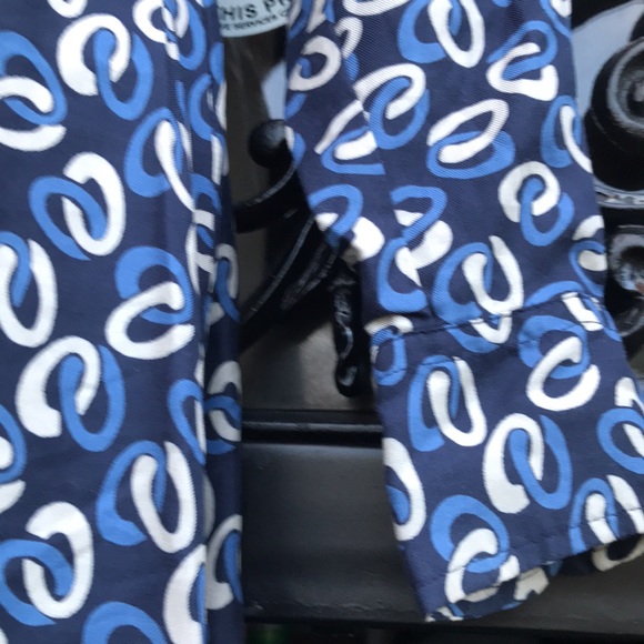 🚨B2G1 Vtg RALPH LAUREN Chain Link Print Buttoned Top & Skirt Set - Picture 6 of 8